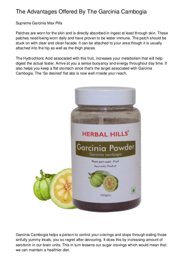 Garcinia cambogia time of day to take